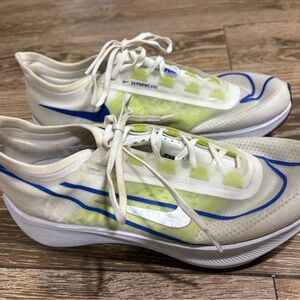 Nike zoom fly 3 VaporWeave White and Blue Sneakers